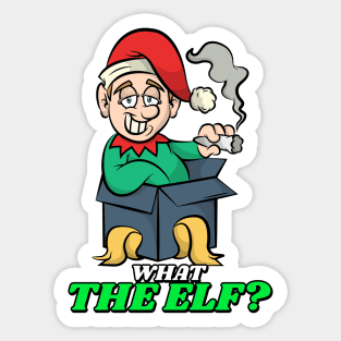 Funny Christmas Elf Sticker